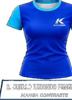 Corte 6 cuello redondo femenino