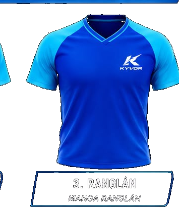 Modelo real de camiseta deportiva KYVOR
