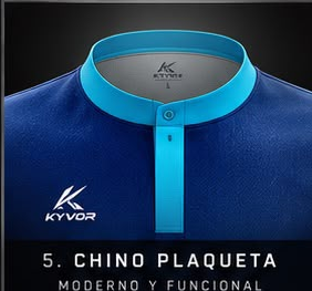 Cuello chino plaqueta